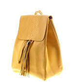 Yellow Python Flap Backpack