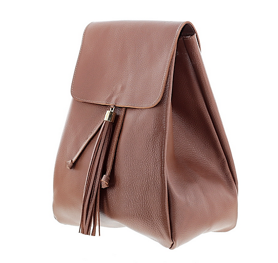 Tassel detail sales front flap backpack