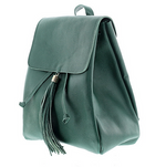 Dark Green Plain Backpack