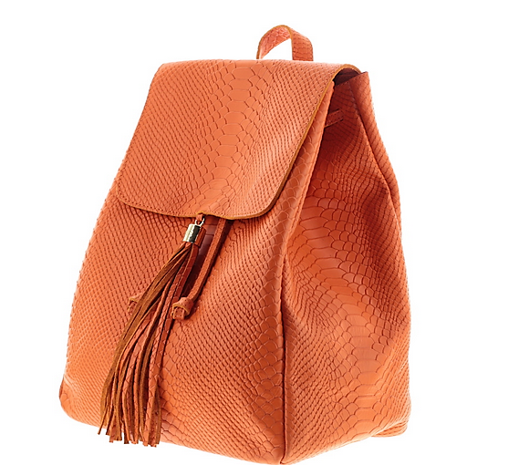 Orange All Python Backpack
