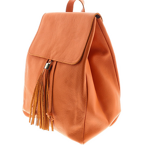 Orange Plain Backpack