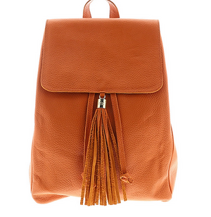 Orange Plain Backpack
