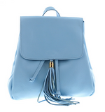 Sky Blue Plain Mini Backpack
