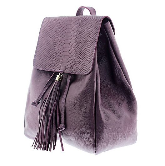 Purple Python Flap Backpack