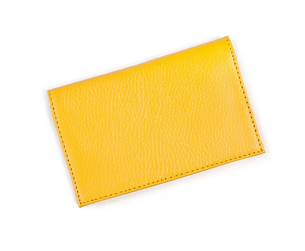 Yellow Plain Passport Wallet