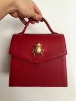 Good Luck Beetle Red Convertible Crossbody Bag
