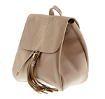Cream Python Flap Mini Backpack