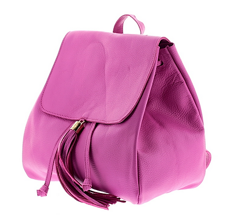 Fuchsia Plain Mini Backpack