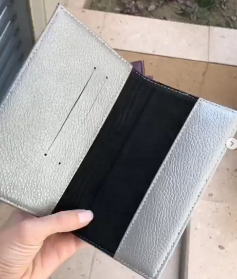Silver Plain Passport Wallet