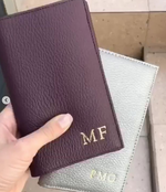 Silver Plain Passport Wallet