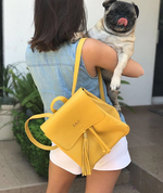 Yellow Python Flap Mini Backpack