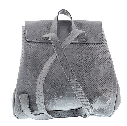Light Grey All Python Mini Backpack