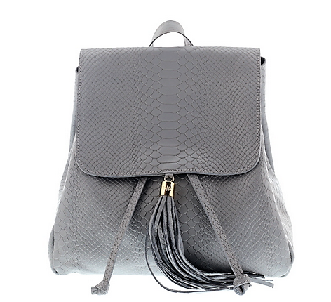 Light Grey All Python Mini Backpack