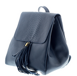 Navy Blue Python Flap Mini Backpack