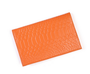 Orange Python Passport Wallet