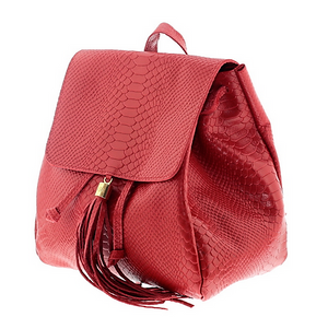 Red All Python Mini Backpack