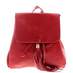 Red All Python Mini Backpack