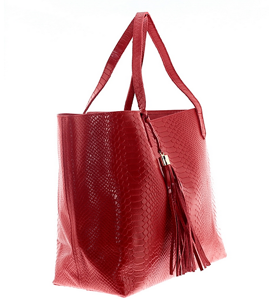 Red Python Large Tote