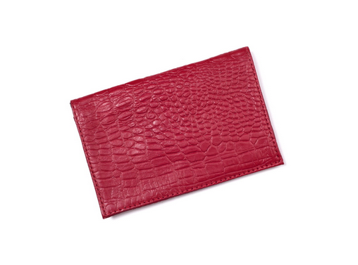Red Crocodile Passport Wallet
