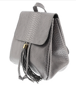 Silver All Python Mini Backpack