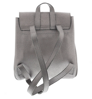 Silver Plain Mini Backpack